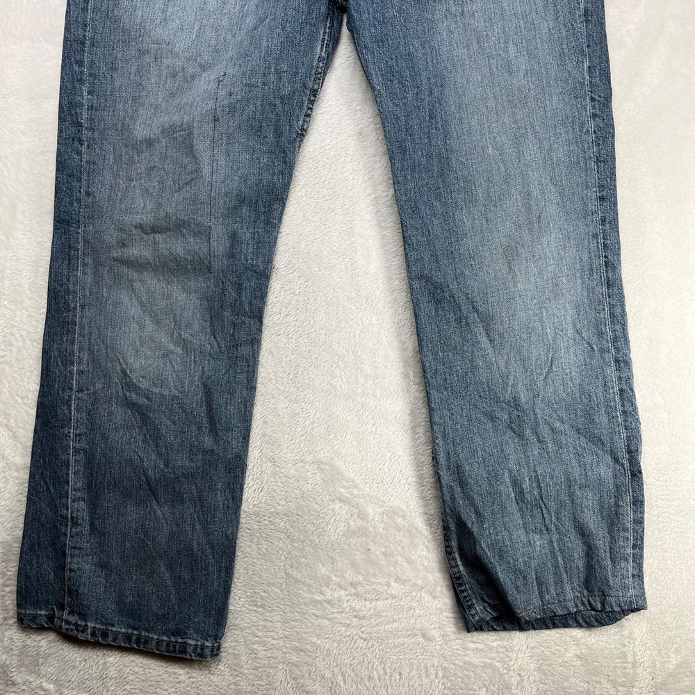 Levi's Straight Jeans Men's Blue Denim Mid Rise Pockets Classic Zip Fly - 38X30 - Picture 12 of 15
